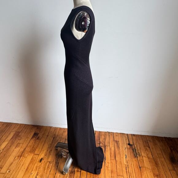 ALAÏA Shimmery Purple/Black Stretch Maxi Dress - Picture 7 of 13